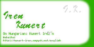 iren kunert business card